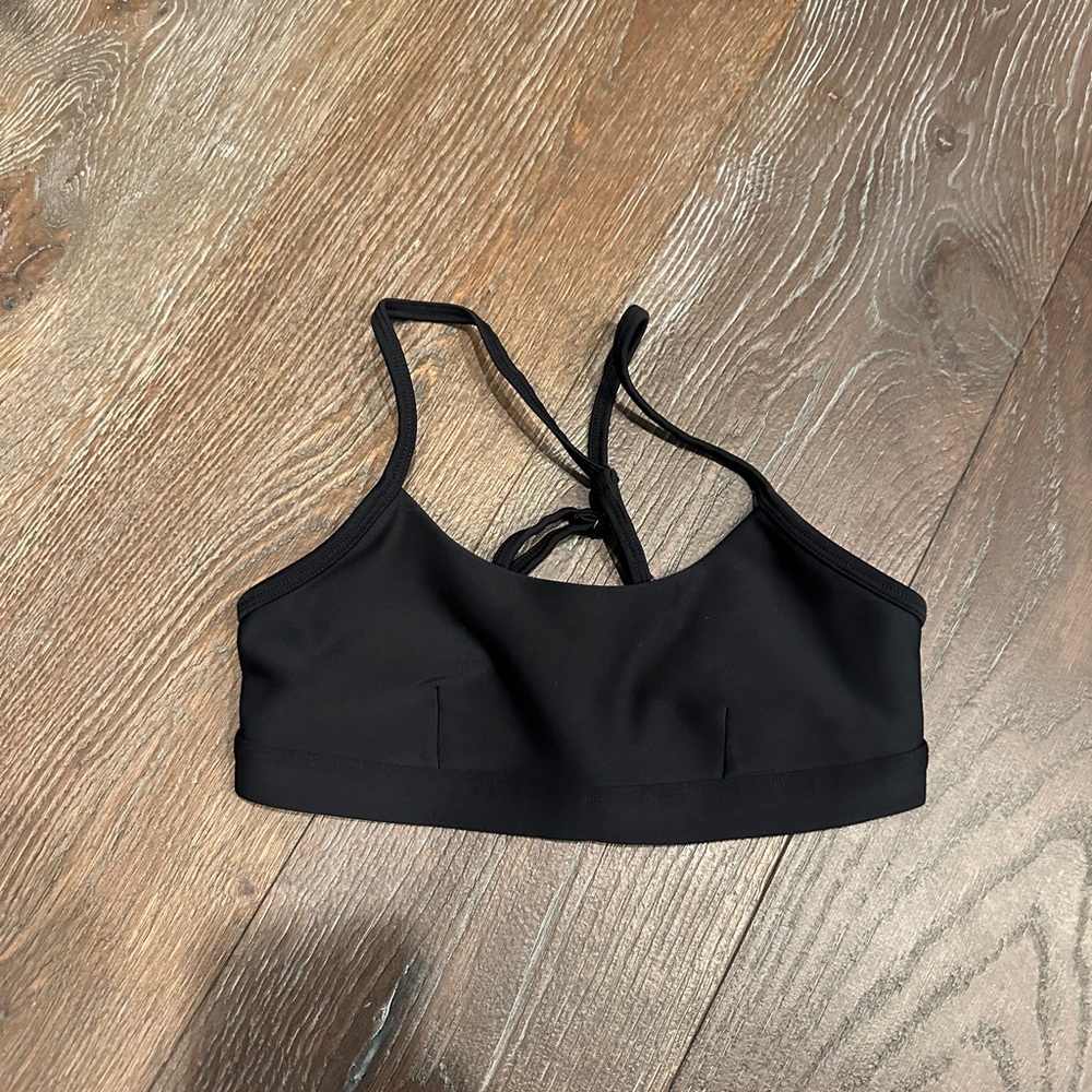 ALO Yoga Black Strappy Sports Bra